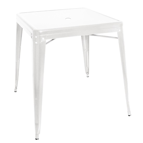 Bolero Bistro quadratischer Stahltisch weiß 668 mm 1 Bolero Bistro quadratischer Stahltisch weiß 668 mm