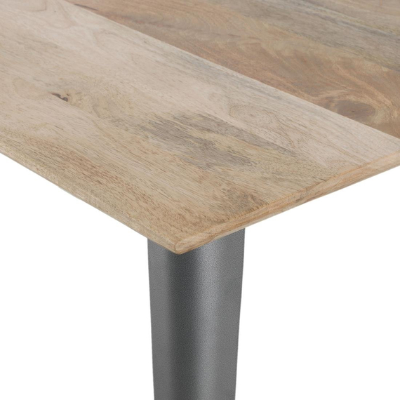 Bolero Bistro Esstisch Mango Holzplatte Gunmetal Rahmen 1450mm 2 Bolero Bistro Esstisch Mango Holzplatte Gunmetal Rahmen 1450mm
