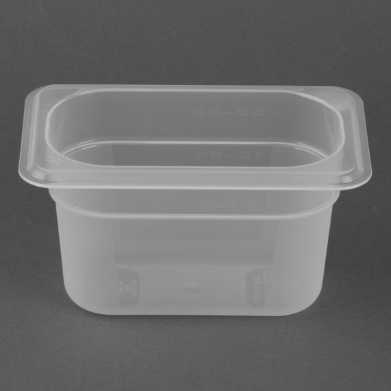 Nisbets Essentials Polypropylen 1/9 Gastronorm Behälter 100mm 4 Nisbets Essentials Polypropylen 1/9 Gastronorm Behälter 100mm