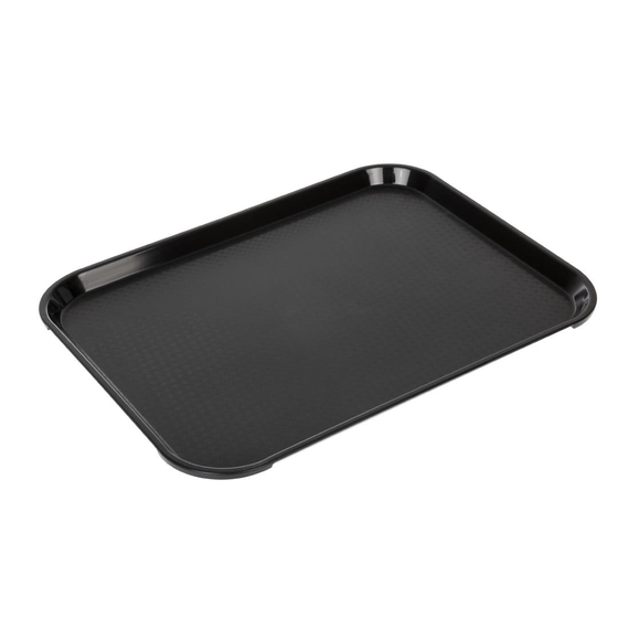 Cambro Polypropylen-Schnellimbisstablett Schwarz 410mm 1 Cambro Polypropylen-Schnellimbisstablett Schwarz 410mm