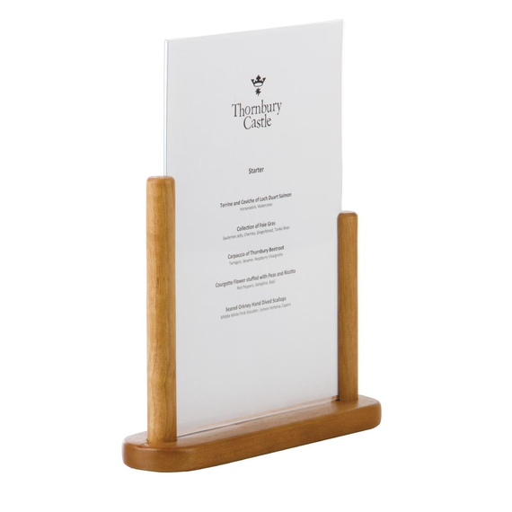 Securit Menühalter Teak A4 2 Securit Menühalter Teak A4