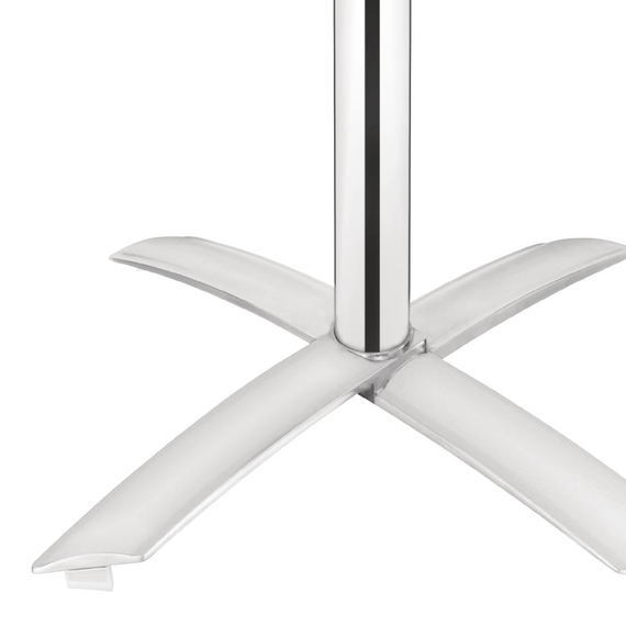 Bolero quadratischer klappbarer Tisch Edelstahl 1 Bein 60cm 2 Bolero quadratischer klappbarer Tisch Edelstahl 1 Bein 60cm