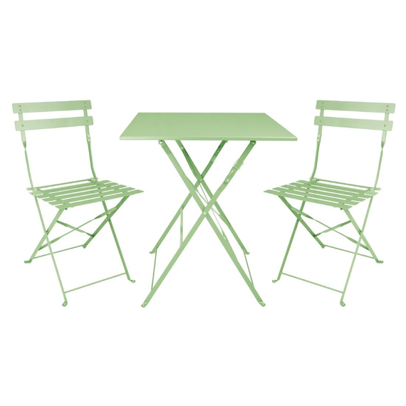 Bolero Square Pavement Style Klapptisch aus Stahl hellgrün 600 mm 4 Bolero Square Pavement Style Klapptisch aus Stahl hellgrün 600 mm