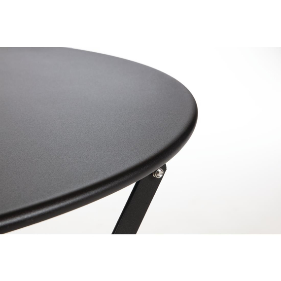 Bolero Perth Schwarzer Bürgersteig-Stil Stahl Tisch Rund 600mm 8 Bolero Perth Schwarzer Bürgersteig-Stil Stahl Tisch Rund 600mm