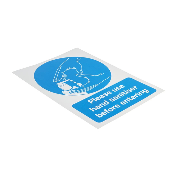 Bitte verwenden Sie Händedesinfektionsmittel, bevor Sie das selbstklebende Schild A5 eingeben 2 Bitte verwenden Sie Händedesinfektionsmittel, bevor Sie das selbstklebende Schild A5 eingeben
