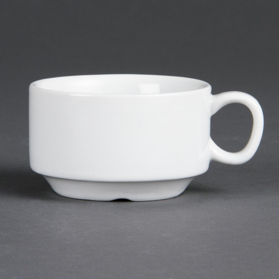 Olympia Whiteware stapelbare Espressotassen 85ml 3oz (12 Stück) Olympia Whiteware stapelbare Espressotassen 85ml 3oz (12 Stück)