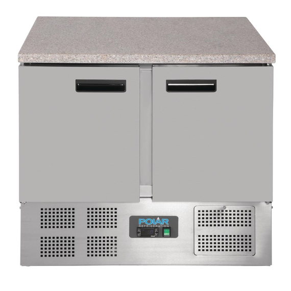 Polar Serie G Thekenkühltisch mit Marmorarbeitsfläche 2-türig 240L 4 Polar Serie G Thekenkühltisch mit Marmorarbeitsfläche 2-türig 240L