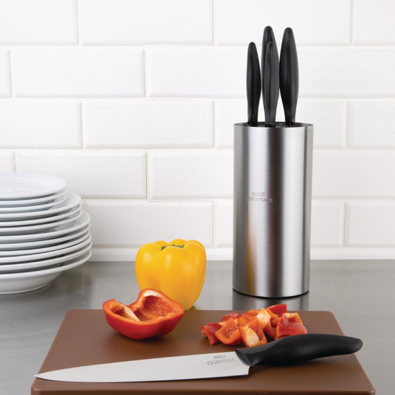 Nisbets Essentials Messerblock mit 5-teiligem Messerset 1 Nisbets Essentials Messerblock mit 5-teiligem Messerset