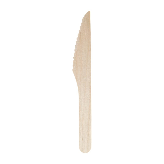 Fiesta Compostable Einweg Holzbesteck Messer Biologisch abbaubar (100 Stück) 4 Fiesta Compostable Einweg Holzbesteck Messer Biologisch abbaubar (100 Stück)