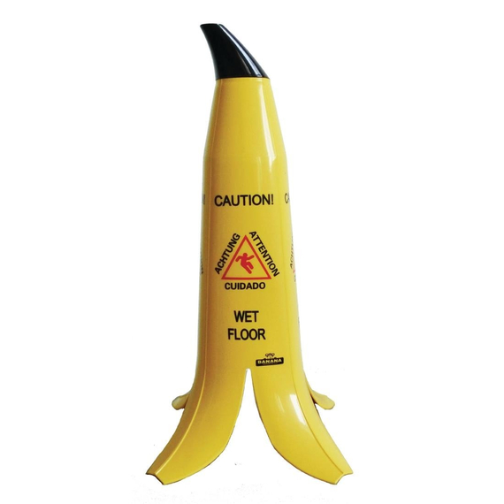 Bananenschale Warnschild Rutschgefahr mehrsprachig Bananenschale Warnschild Rutschgefahr mehrsprachig