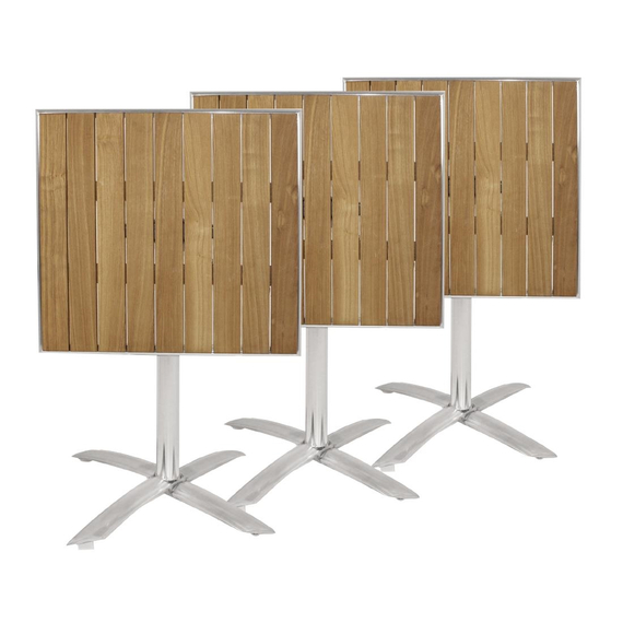Bolero quadratischer klappbarer Tisch Eschenholz 1 Bein 60cm 7 Bolero quadratischer klappbarer Tisch Eschenholz 1 Bein 60cm