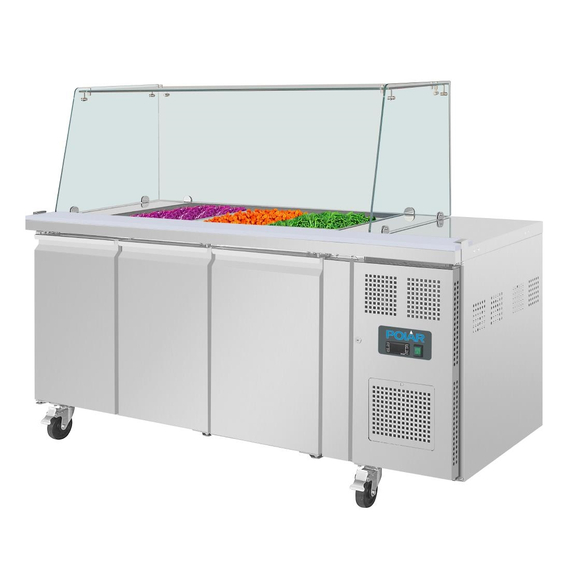 Polar U-Serie Premium Dreitürige Saladette Thekenkühlschrank Polar U-Serie 2 Polar U-Serie Premium Dreitürige Saladette Thekenkühlschrank Polar U-Serie