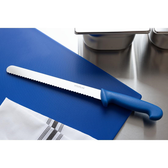 Hygiplas Brotmesser Gezahnt Blau 24,8cm 5 Hygiplas Brotmesser Gezahnt Blau 24,8cm