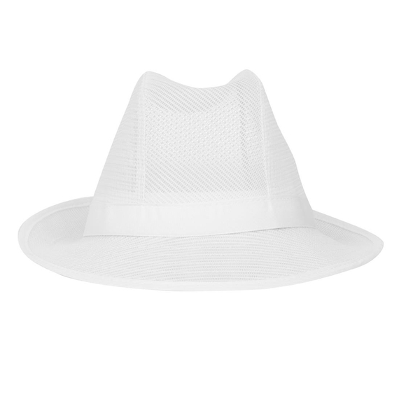 Trilby Hut mit Haarnetz weiß Größe M 1 Trilby Hut mit Haarnetz weiß Größe M