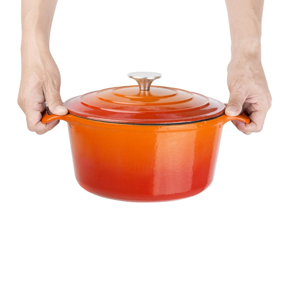 Vogue runder Schmortopf orange groß 5 Vogue runder Schmortopf orange groß