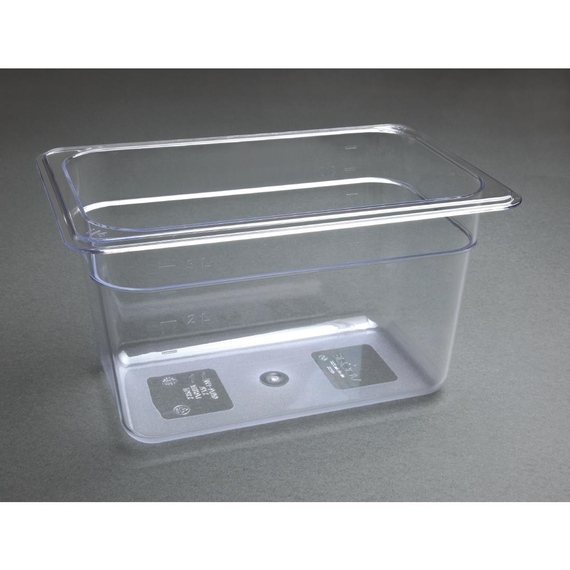 Vogue Polycarbonat GN-Behälter GN1/4 150mm 6 Vogue Polycarbonat GN-Behälter GN1/4 150mm