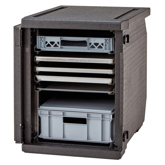 Cambro isolierter Frontlader Lebensmitteltransportbehälter 155L mit verstellbaren Schienen 4 Cambro isolierter Frontlader Lebensmitteltransportbehälter 155L mit verstellbaren Schienen