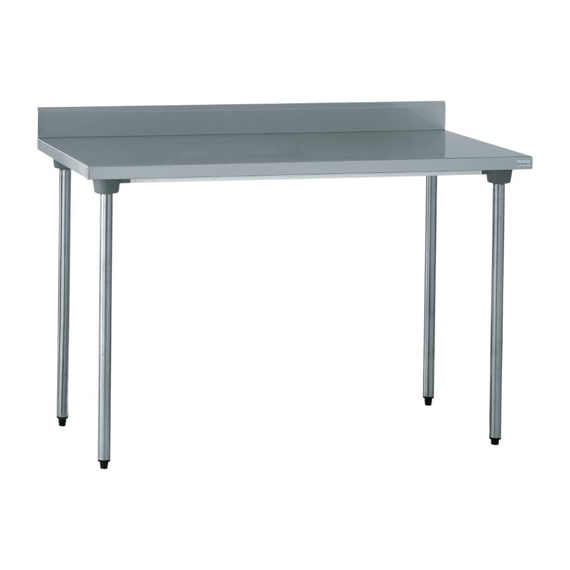 Tournus Edelstahltisch 1400 mm mit Aufkantung Tournus Edelstahltisch 1400 mm mit Aufkantung