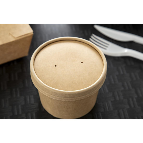 Colpac Deckel für recycelbare, mikrowellengeeignete Suppenbecher 225ml und 350ml (500 Stück) 6 Colpac Deckel für recycelbare, mikrowellengeeignete Suppenbecher 225ml und 350ml (500 Stück)
