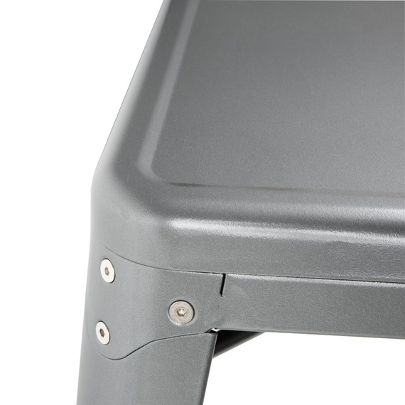 Bolero Bistro quadratischer Bistrotisch aus Stahl Grau 66cm 4 Bolero Bistro quadratischer Bistrotisch aus Stahl Grau 66cm
