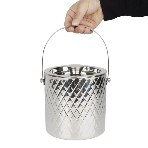 Olympia Geo doppelwandiger Eiskübel Edelstahl - 2Ltr 8 Olympia Geo doppelwandiger Eiskübel Edelstahl - 2Ltr