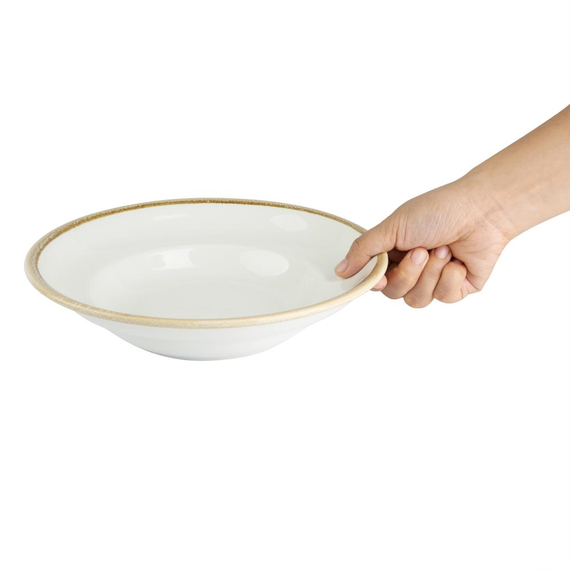 Olympia Kiln Pasta Schüssel Kreide 250mm 340ml (4 Stück) 2 Olympia Kiln Pasta Schüssel Kreide 250mm 340ml (4 Stück)