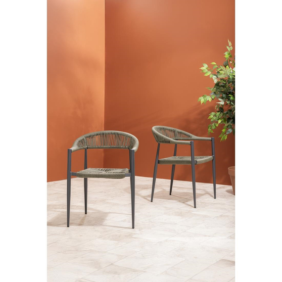 Bolero Eden PE Twist Rattan Outdoor Armstuhl Grün (4 Stück) 6 Bolero Eden PE Twist Rattan Outdoor Armstuhl Grün (4 Stück)