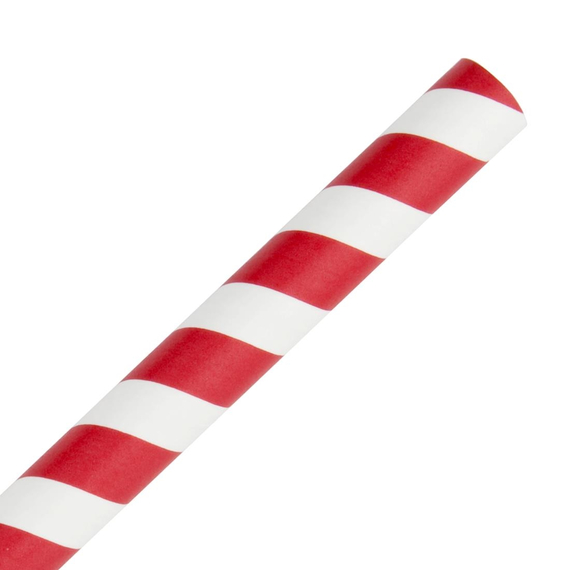 Fiesta Compostable Smoothie-Trinkhalm Papier rot gestreift 21cm (250 Stück) 4 Fiesta Compostable Smoothie-Trinkhalm Papier rot gestreift 21cm (250 Stück)