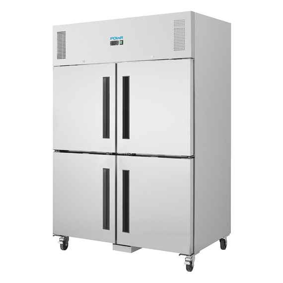 Polar Serie G Gefrierschrank Edelstahl mit geteilten Türen 1200L 4 Polar Serie G Gefrierschrank Edelstahl mit geteilten Türen 1200L