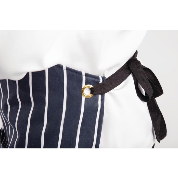 Whites Latzschürze mit Tasche blau-weiß gestreift 5 Whites Latzschürze mit Tasche blau-weiß gestreift