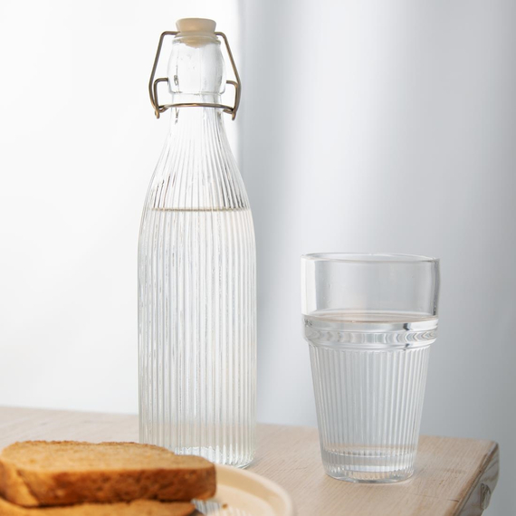 Olympia gestreifte stapelbare Becher 300ml (6 Stück) 4 Olympia gestreifte stapelbare Becher 300ml (6 Stück)