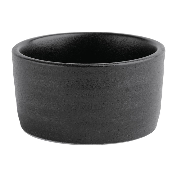 Olympia Cavolo Strukturierte schwarze Dip-Schale - 67mm (12 Stück) 3 Olympia Cavolo Strukturierte schwarze Dip-Schale - 67mm (12 Stück)