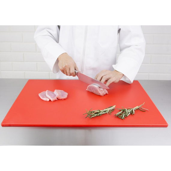 Hygiplas LDPE Schneidebrett rot 60x45x1cm 4 Hygiplas LDPE Schneidebrett rot 60x45x1cm