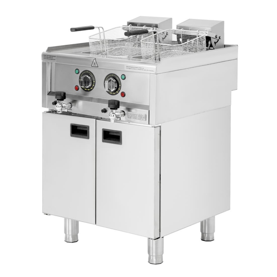 Buffalo 600 Serie freistehende Doppelbehälter-Elektrofritteuse 2x 8Ltr 3 Buffalo 600 Serie freistehende Doppelbehälter-Elektrofritteuse 2x 8Ltr
