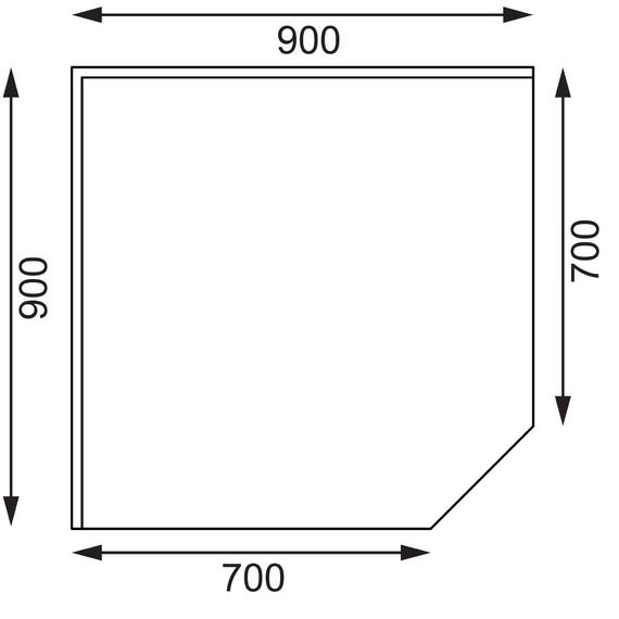 Vogue Arbeitsecktisch mit Aufkantung und Regalboden 90 x 70cm 2 Vogue Arbeitsecktisch mit Aufkantung und Regalboden 90 x 70cm
