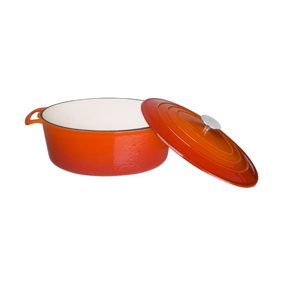 Vogue ovaler Schmortopf orange groß 3 Vogue ovaler Schmortopf orange groß