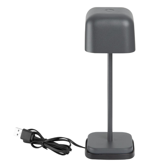 Olympia Lucca Tischlampe Quadratische Kuppel Grau 200mm 1 Olympia Lucca Tischlampe Quadratische Kuppel Grau 200mm