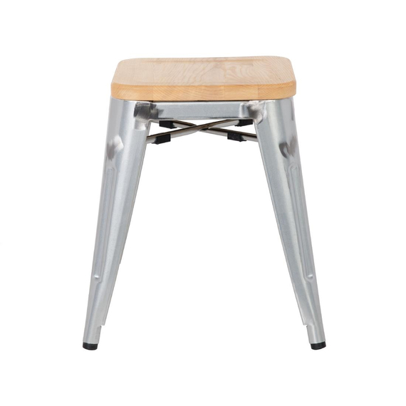 Bolero Bistro Stuhl aus verzinktem Stahl mit Holzsitz (4 Stück) 2 Bolero Bistro Stuhl aus verzinktem Stahl mit Holzsitz (4 Stück)
