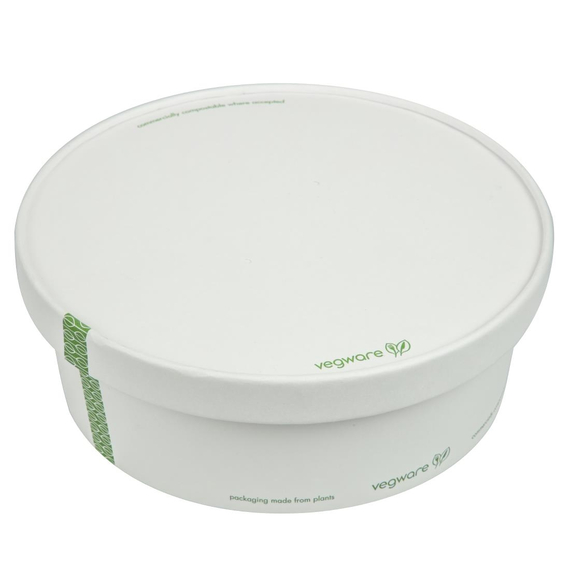 Kompostierbare Deckel der Vegware 185-Serie (300 Stück) 5 Kompostierbare Deckel der Vegware 185-Serie (300 Stück)