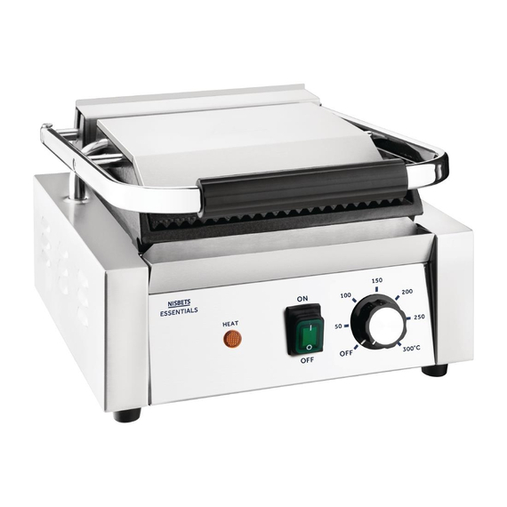 Nisbets Essentials Kontaktgrill gerillte obere Platte 6 Nisbets Essentials Kontaktgrill gerillte obere Platte