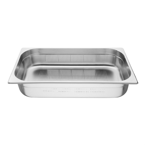 Vogue GN-Behälter Edelstahl 10cm GN1/1 gelocht 2 Vogue GN-Behälter Edelstahl 10cm GN1/1 gelocht