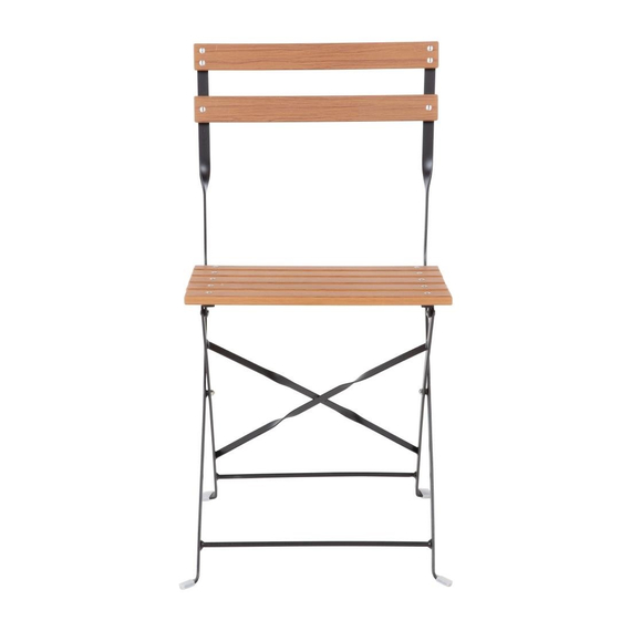 Bolero klappbare Terrassenstühle Holzimitat (2 Stück) Bolero klappbare Terrassenstühle Holzimitat (2 Stück)
