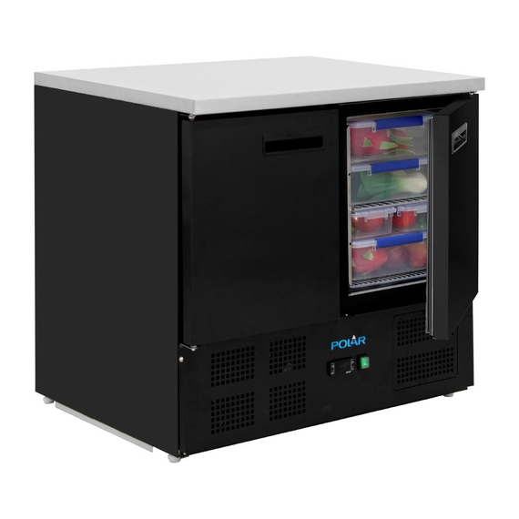Polar G-Series Doppel Tür Kühlschrank Theke Schwarz 257Ltr 4 Polar G-Series Doppel Tür Kühlschrank Theke Schwarz 257Ltr