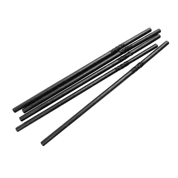 Fiesta Compostable kompostierbare flexible Papierstrohhalme schwarz (250 Stück) 4 Fiesta Compostable kompostierbare flexible Papierstrohhalme schwarz (250 Stück)