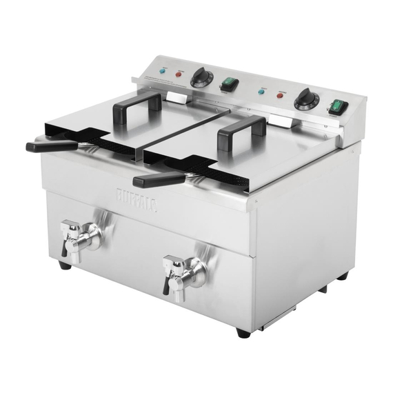 Buffalo Doppel-Induktionsfritteuse 2x 3000W 3 Buffalo Doppel-Induktionsfritteuse 2x 3000W
