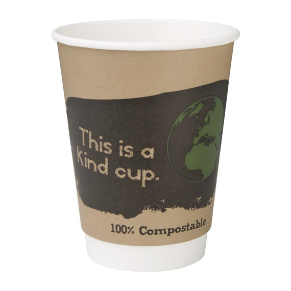 Fiesta Compostable Kompostierbare Heißgetränkebecher doppelwandig 35,5cl (500 Stück) 5 Fiesta Compostable Kompostierbare Heißgetränkebecher doppelwandig 35,5cl (500 Stück)