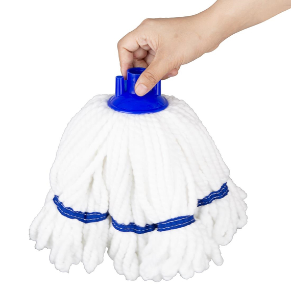 Jantex Mikrofaser-Wischkopf Blau Streifen 150g 2 Jantex Mikrofaser-Wischkopf Blau Streifen 150g