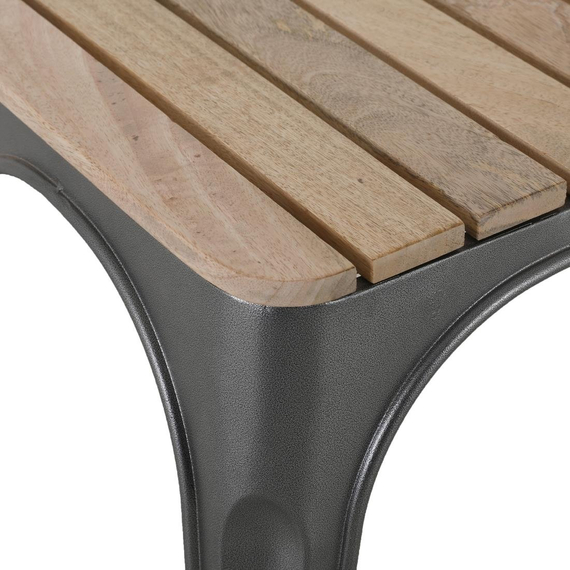 Bolero Bistro Indoor Bank Mit Lattenplatte Aus Mangoholz & Gunmetal Rahmen 850mm (2 Stück) 3 Bolero Bistro Indoor Bank Mit Lattenplatte Aus Mangoholz & Gunmetal Rahmen 850mm (2 Stück)