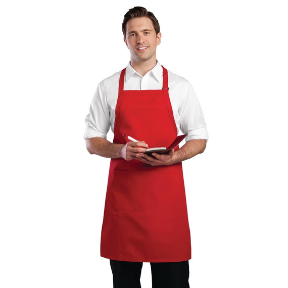 Chef Works Latzschürze Rot 1 Chef Works Latzschürze Rot