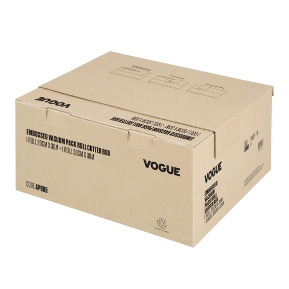 Vogue Vakuumrolle mit Cutterbox, geprägt, 200 mm und 300 mm, 2er-Set 2 Vogue Vakuumrolle mit Cutterbox, geprägt, 200 mm und 300 mm, 2er-Set